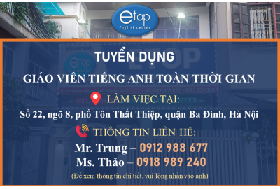 TUYỂN DỤNG GIÁO VIÊN